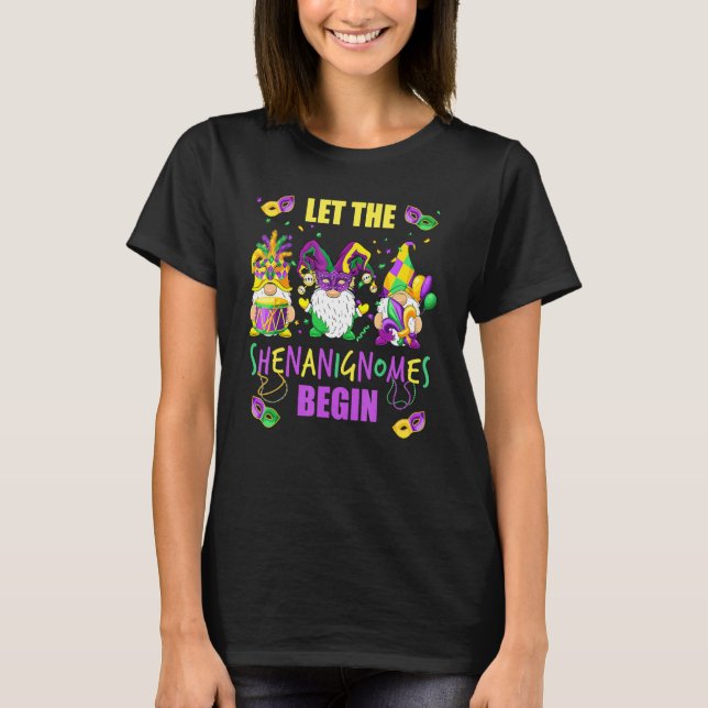 Lass The Shenanigans Begin Mardi Gras Gnomes Kids  T-Shirt (Vorderseite)