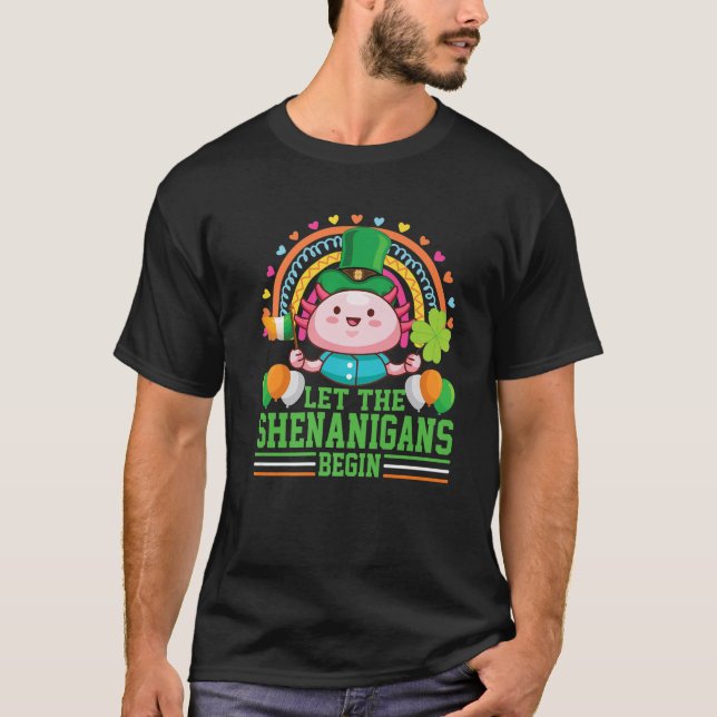 Lass The Shenanigans Begin St Patricks Day Kawaii T-Shirt (Vorderseite)