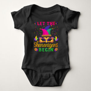 Lass The Shenanigans Festival Mardi Gras Baby Strampler