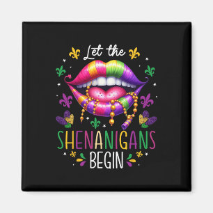Lass The Shenanigans Frische Pasta machen Mardi Gr Magnet