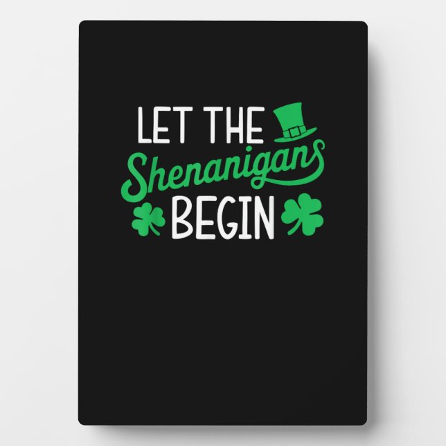 Lass The Shenanigans Funny Kleeblatts St Patri Fotoplatte (Vorderseite)