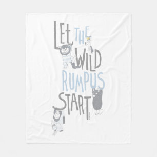 Lass the Wild Rumpus Start - Blau Fleecedecke