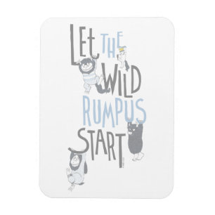Lass the Wild Rumpus Start - Blau Magnet