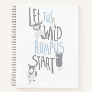Lass the Wild Rumpus Start - Blau Notizbuch