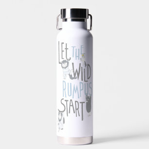 Lass the Wild Rumpus Start - Blau Trinkflasche
