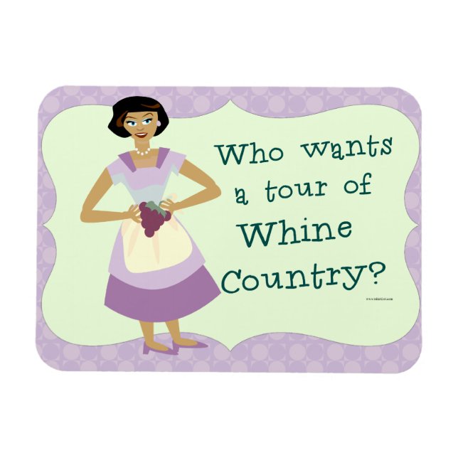 Lass Tour Whine Country Retro Spaß Kitsch Magnet (Horizontal)