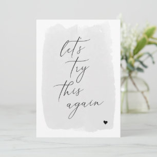 Lass Try This Again Calligray New Date Card Save The Date