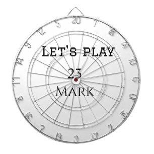 Lass uns Add Name Monogramm Buchstaben Sport Männe Dartscheibe