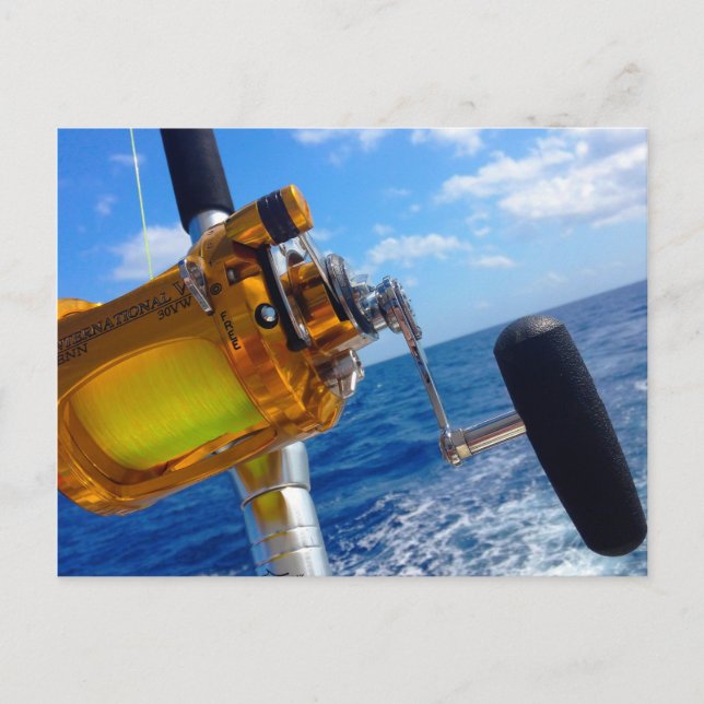 Lass uns angeln gehen postkarte (Vorderseite)