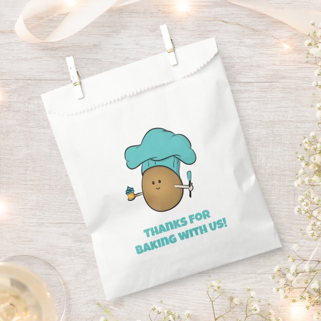 Lass uns backen! Kid backt Party Geschenktütchen (Ausgeschnitten)