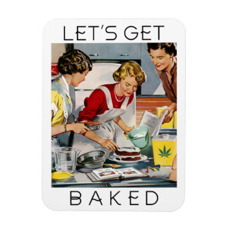 LASS UNS BAKED Funny Pot Pun Magnet