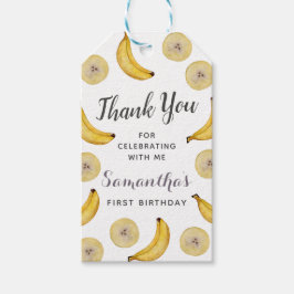 Lass uns Bananen zum Geburtstag einladen Geschenkanhänger