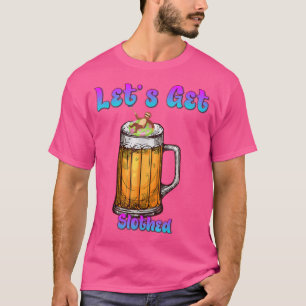 Lass uns besoffene Faultier-Bier Lustige Humor Spr T-Shirt