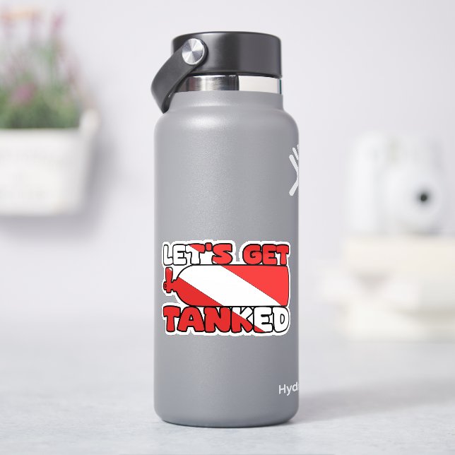 Lass uns betrunken werden Aufkleber (HydroFlask)