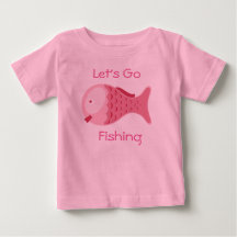 Lass uns Bio Baby-One-Stück-T-Shirt fischen gehen