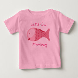 Lass uns Bio Baby-One-Stück-T-Shirt fischen gehen Baby T-shirt