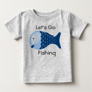 Lass uns Bio Baby-One-Stück-T-Shirt fischen gehen Baby T-shirt