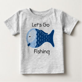 Lass uns Bio Baby-One-Stück-T-Shirt fischen gehen Baby T-shirt