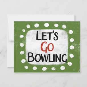 Lass uns Bowling Grußkarte gehen Karte