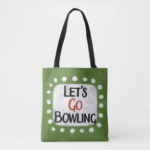 Lass uns Bowling Tote Tag gehen