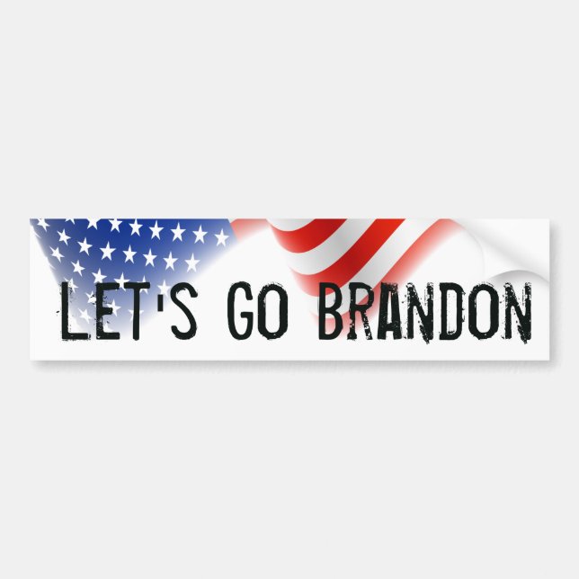 Lass uns Brandon Autoaufkleber American Flag gehen (Vorne)
