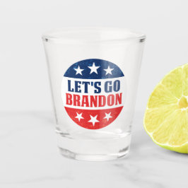 Lass uns Brandon fjb pro trump Schnapsglas