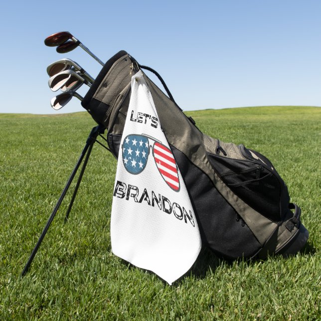 Lass uns Brandon Funny Biden Chant gehen Golfhandtuch (Gras)