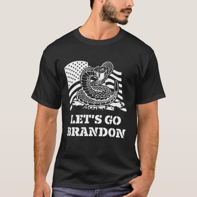 Lass uns Brandon Gadsden Flag gehen T-Shirt (Vorderseite)