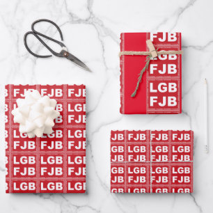 Lass uns Brandon gehen! F**k Joe Biden LGB FJB Geschenkpapier Set
