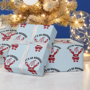LASS UNS BRANDON GEHEN! FUNNY CHRISTMAS SANTA WRAP GESCHENKPAPIER