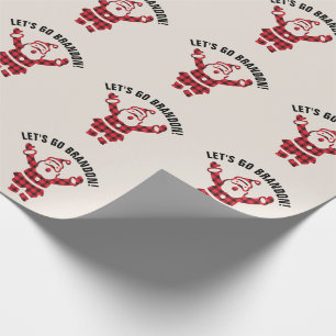 LASS UNS BRANDON GEHEN! FUNNY CHRISTMAS SANTA WRAP GESCHENKPAPIER