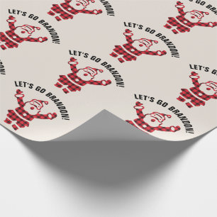 LASS UNS BRANDON GEHEN! FUNNY CHRISTMAS SANTA WRAP GESCHENKPAPIER