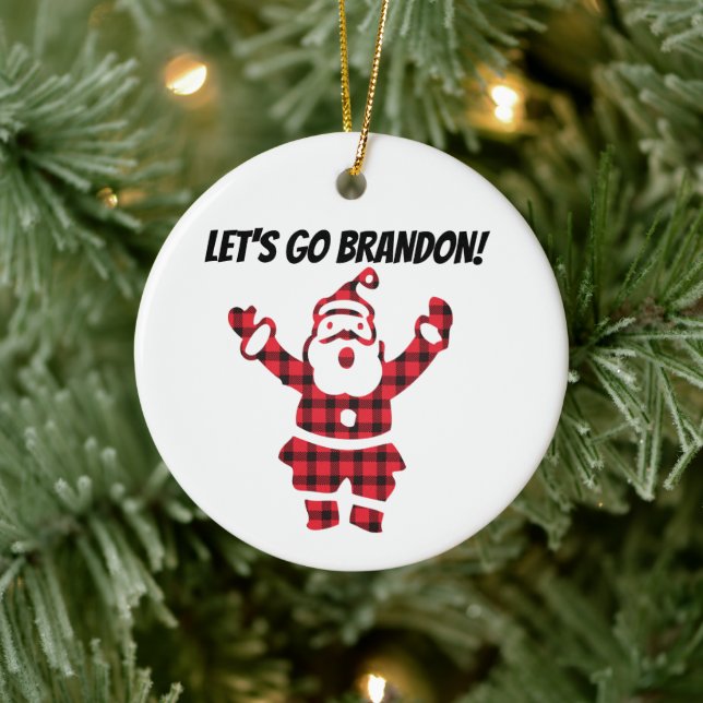 LASS UNS BRANDON GEHEN!  KERAMIK ORNAMENT (Baum)