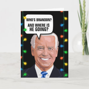 LASS UNS BRANDON JOE BIDEN FUNNY WEIHNACHTSKARTEN KARTE