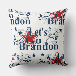 Lass uns Brandon Patriotic besuchen Kissen
