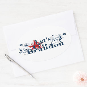 Lass uns Brandon Patriotic Sticker gehen