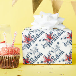 Lass uns Brandon Rot Weiß und Blau Geschenkwrap ma Geschenkpapier