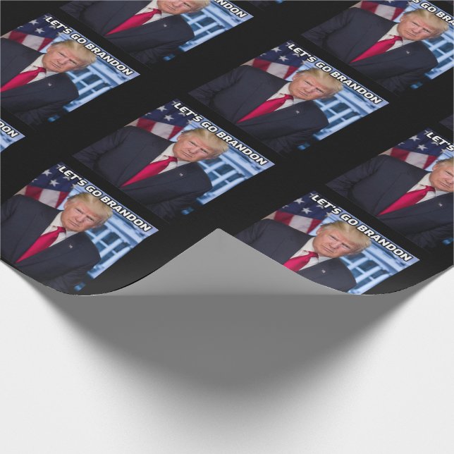 LASS UNS BRANDON TRUMP WRAPPING PAPIER GEHEN GESCHENKPAPIER (Ecke)