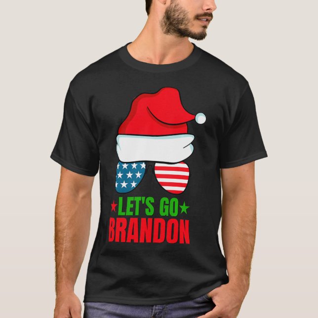 Lass uns Brandon Weihnachten Funny gehen T-Shirt (Vorderseite)
