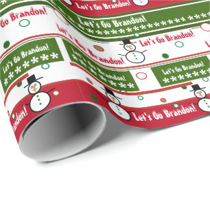 Lass uns Brandon Weihnachten gehen Geschenkpapier
