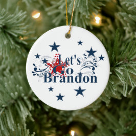 Lass uns Brandon Weihnachtsdekoration gehen Keramik Ornament