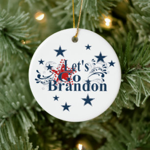 Lass uns Brandon Weihnachtsdekoration gehen Keramik Ornament