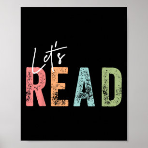 Lass uns Buch nerd lesen Buchliebhaber Bibliotheka Poster