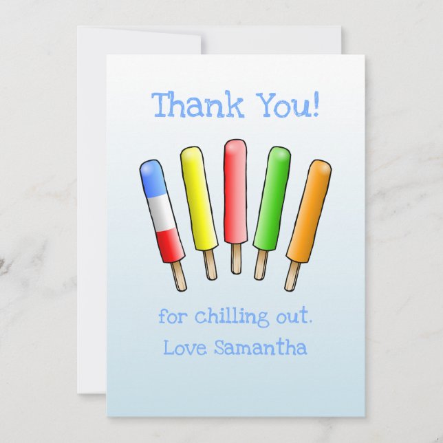 Lass uns Chill Birthday Dankeskarte (Vorderseite)