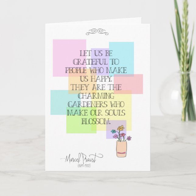 Lass uns dankbar dankeskarte (Vorderseite)