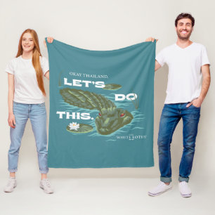 "Lass uns das machen" Alligator - der weiße Lotus Fleecedecke