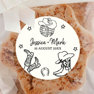 Lass uns den Junggeselinnen-Abschied Girl Nashvill Runder Aufkleber