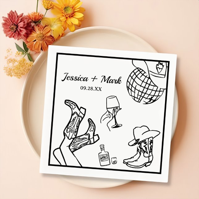 Lass uns den Junggeselinnen-Abschied Girl Nashvill Serviette (Von Creator hochgeladen)