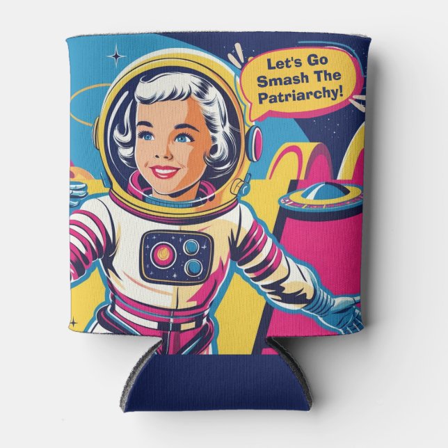 Lass uns den Patriarchenfeministen zerschlagen. Dosenkühler (Vorderseite)