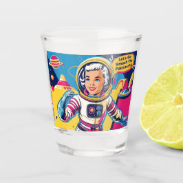 Lass uns den Patriarchenfeministen zerschlagen. Schnapsglas